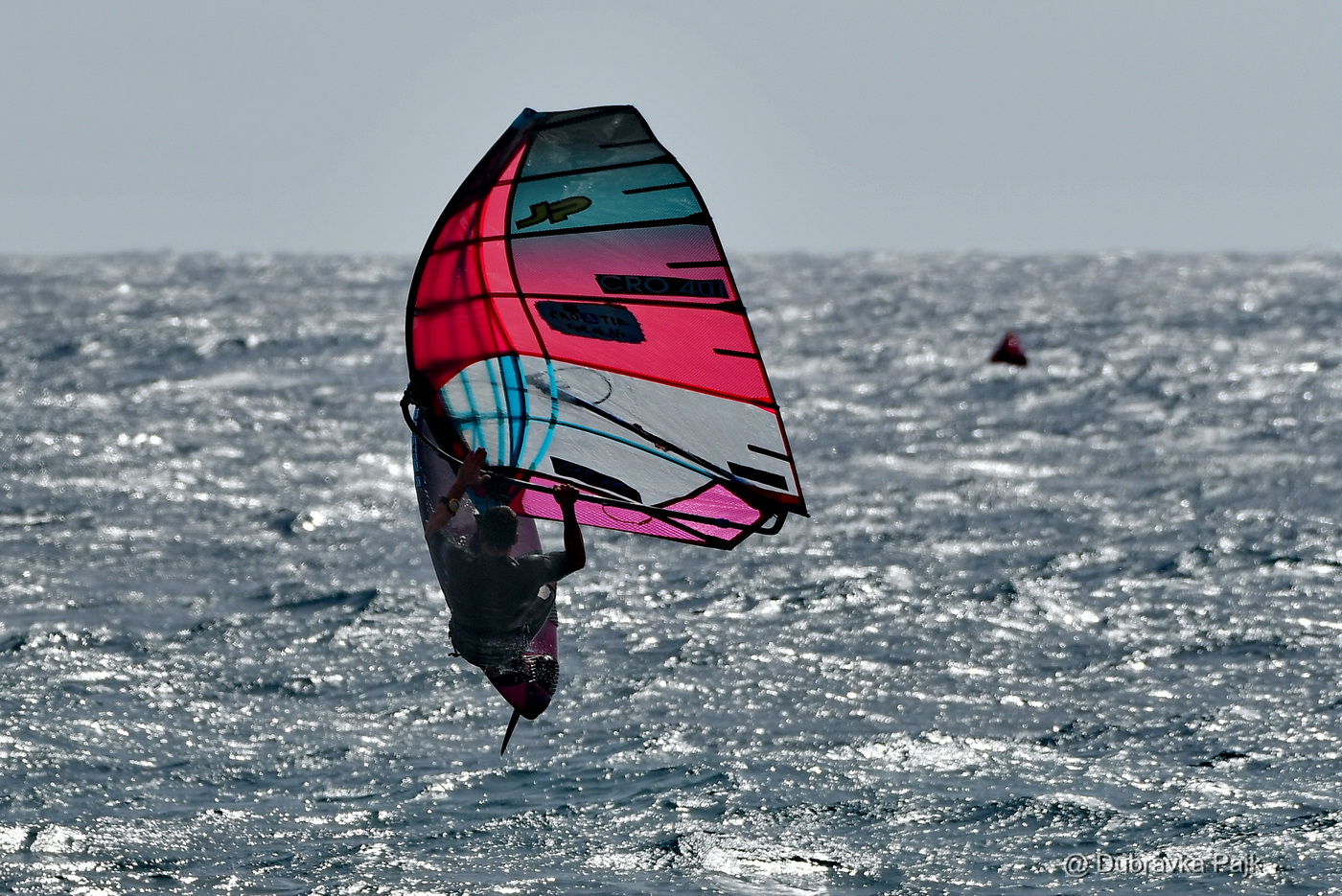 Never tired of windsurfing